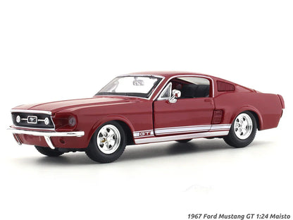Maisto 1:24 Scale Die‑Cast Model – 1967 Ford Mustang GT (Red Hardtop) - Jaiman Toys