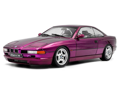 Solido 1:18 BMW 850 CSI (E31) Die-Cast Model Car – Metallic Magenta Collector Scale Sports Coupe