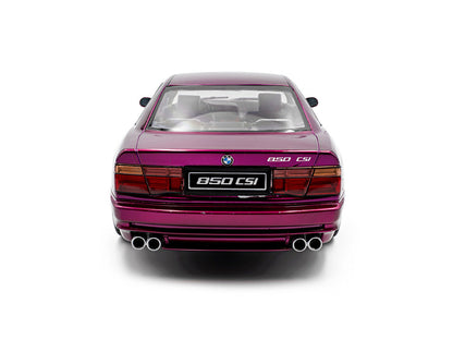 Solido 1:18 BMW 850 CSI (E31) Die-Cast Model Car – Metallic Magenta Collector Scale Sports Coupe