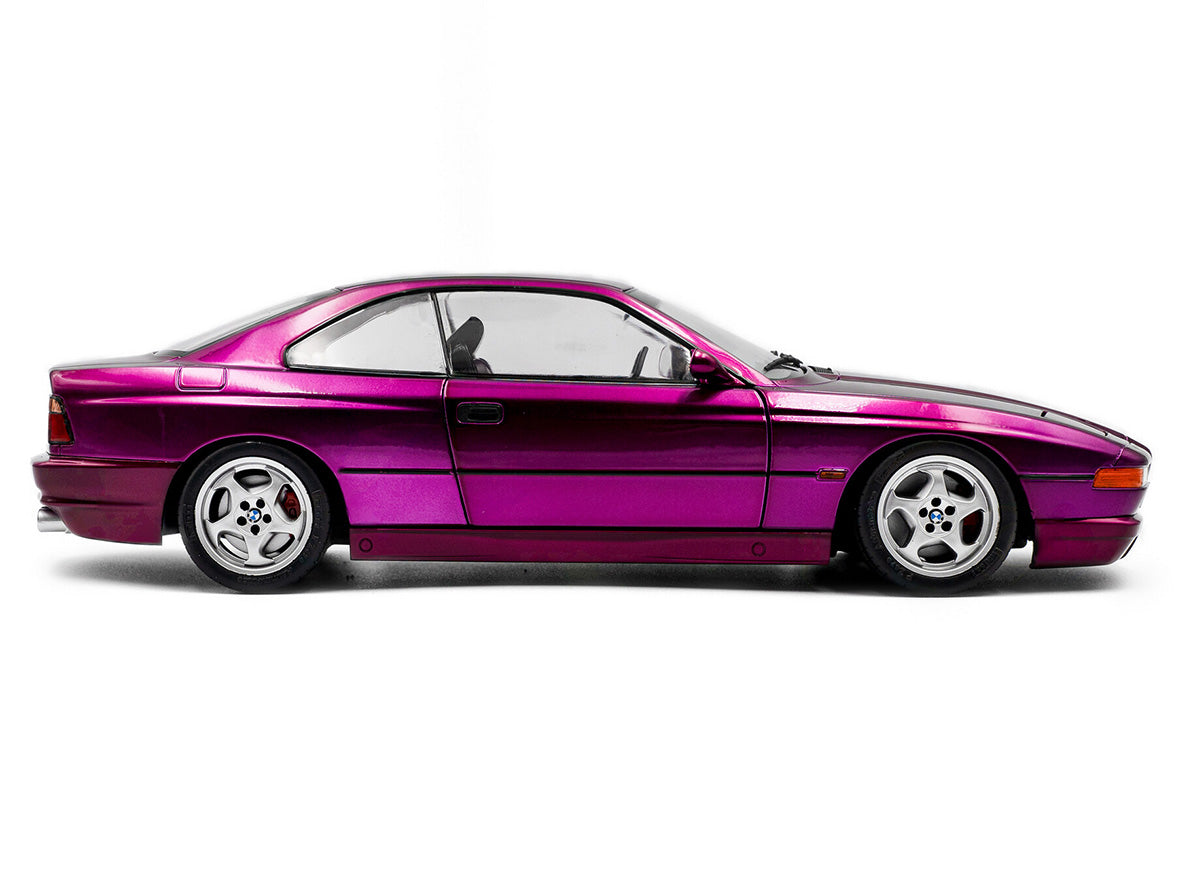 Solido 1:18 BMW 850 CSI (E31) Die-Cast Model Car – Metallic Magenta Collector Scale Sports Coupe