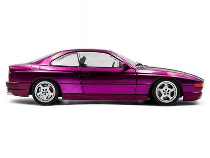 Solido 1:18 BMW 850 CSI (E31) Die-Cast Model Car – Metallic Magenta Collector Scale Sports Coupe