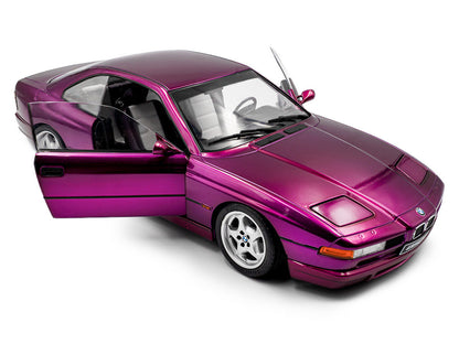 Solido 1:18 BMW 850 CSI (E31) Die-Cast Model Car – Metallic Magenta Collector Scale Sports Coupe