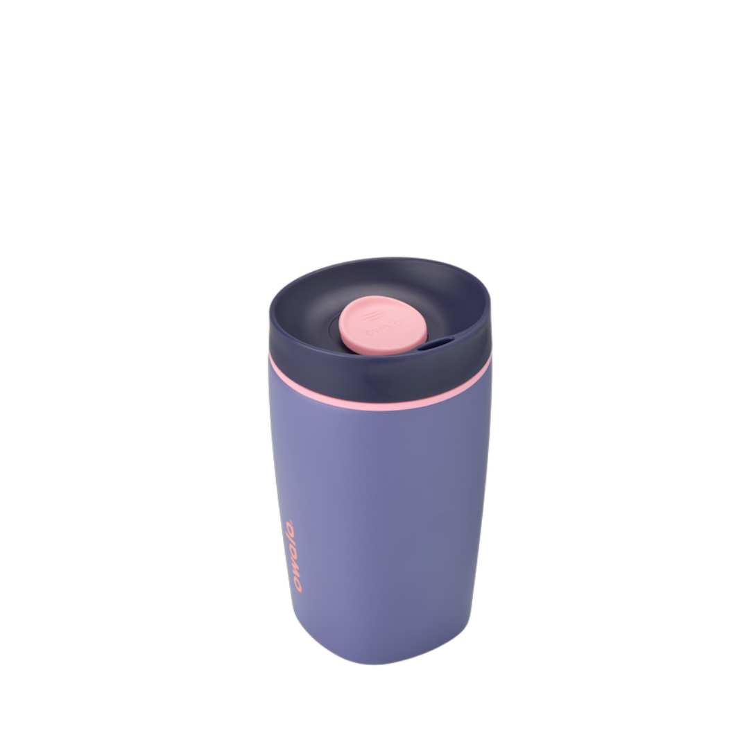 Owala SmoothSip Slider Insulated Sipper Bottle 12oz. / 355ml – Leakproof Travel Coffee Mug with Sliding Lid for Hot & Cold Drinks (pack of 1)