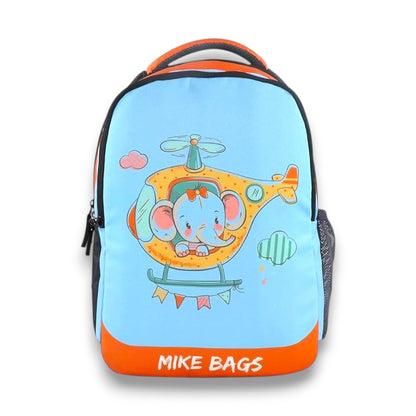 Cartoon Elephant School Backpack 14 Inch – Kids Cute Helicopter Elephant School Bag for Nursery & Kindergarten