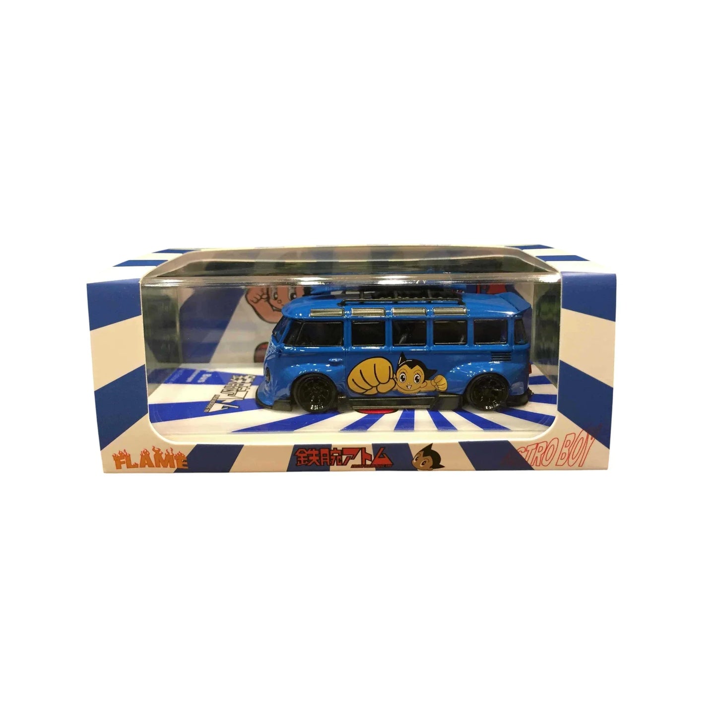 Flame Model 1:64 Volkswagen Bus – Astro Boy Edition (Blue) - Jaiman Toys
