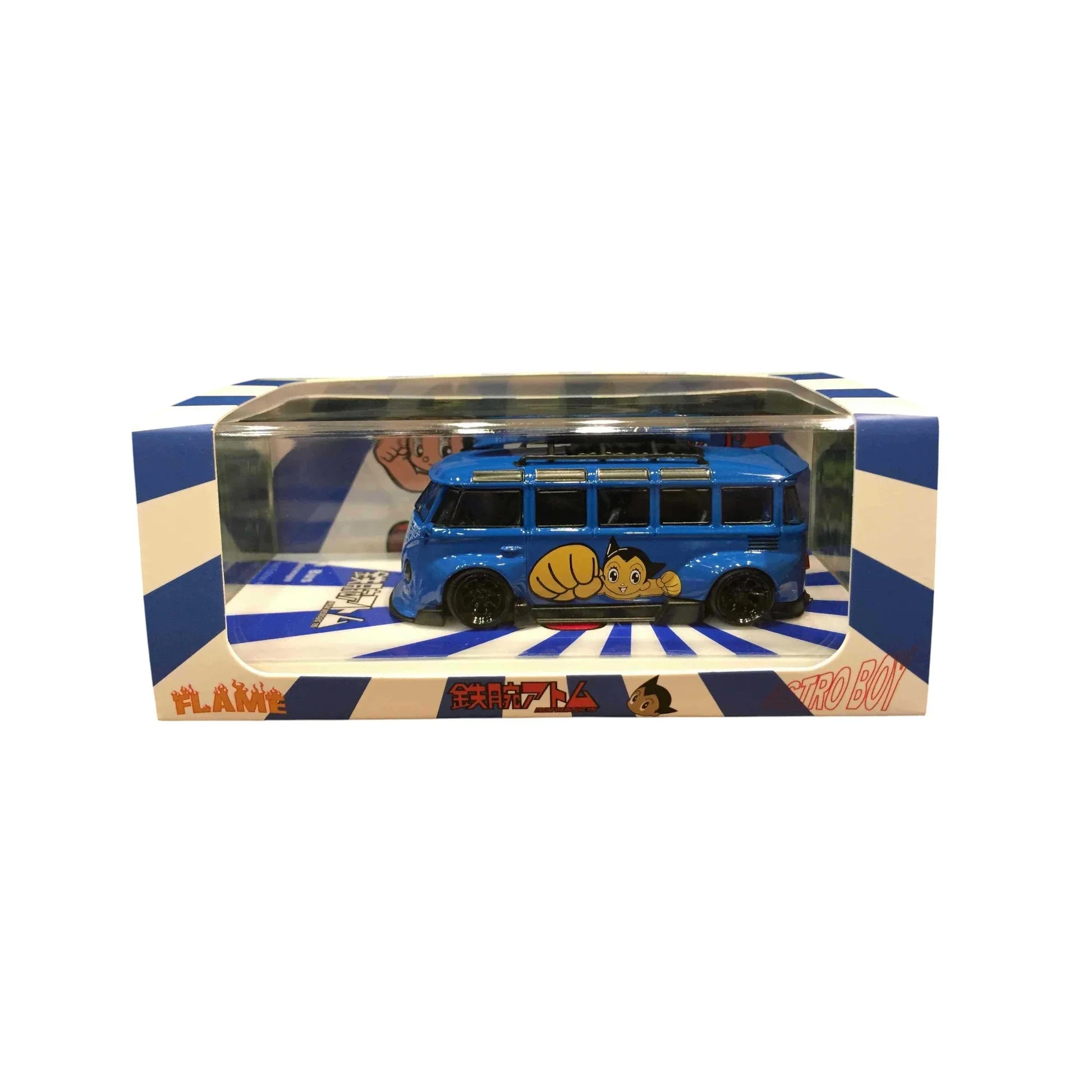 Flame Model 1:64 Volkswagen Bus – Astro Boy Edition (Blue) - Jaiman Toys