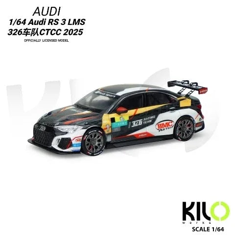 KILO 1:64 Works Audi RS3 LMS TCR 2024  Die-Cast Race Car | 4 Livery Versions | Official Licensed