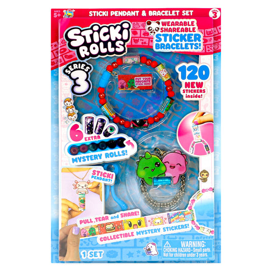 Sticki Rolls Series 3 Sticki Pendant & Bracelet - Rex & Jojo