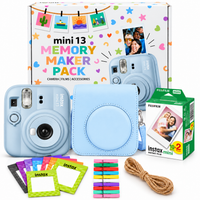 Fujifilm Instax Mini 13 Memory Maker Gift Pack – Instant Camera with 20 Films, Case & Photo Display Kit - Frost Blue
