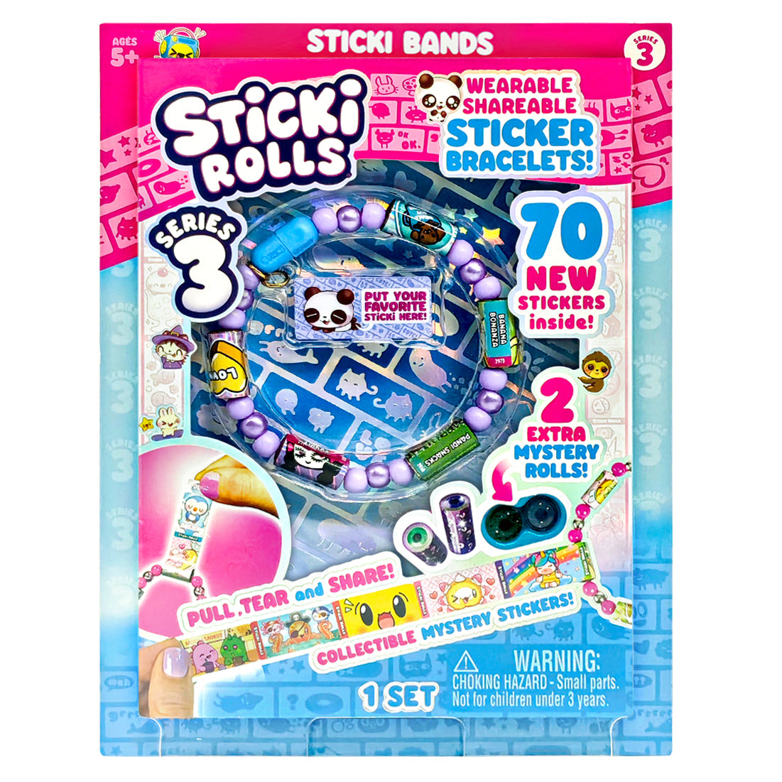 Sticki Rolls Sticki Bracelet Series 3 - Purple