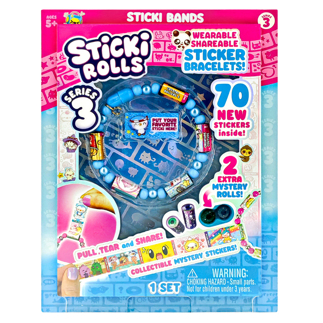 Sticki Rolls Sticki Bracelet Series 3 - Blue