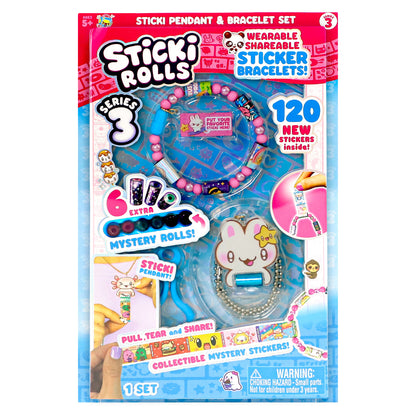Sticki Rolls Series 3 Sticki Pendant & Bracelet - Stardust & BunBun