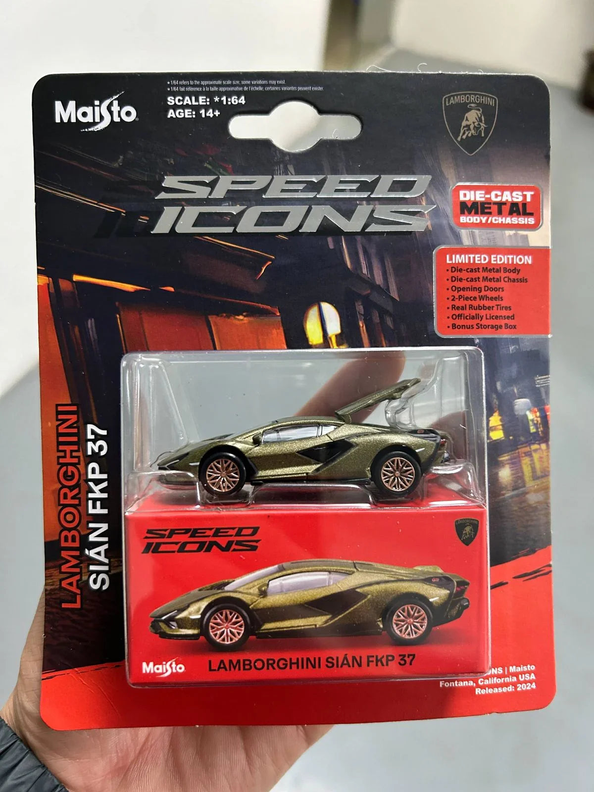 Maisto 1:64 Lamborghini Sián FKP 37 – Green | Speed Icons Diecast Model Car - Jaiman Toys