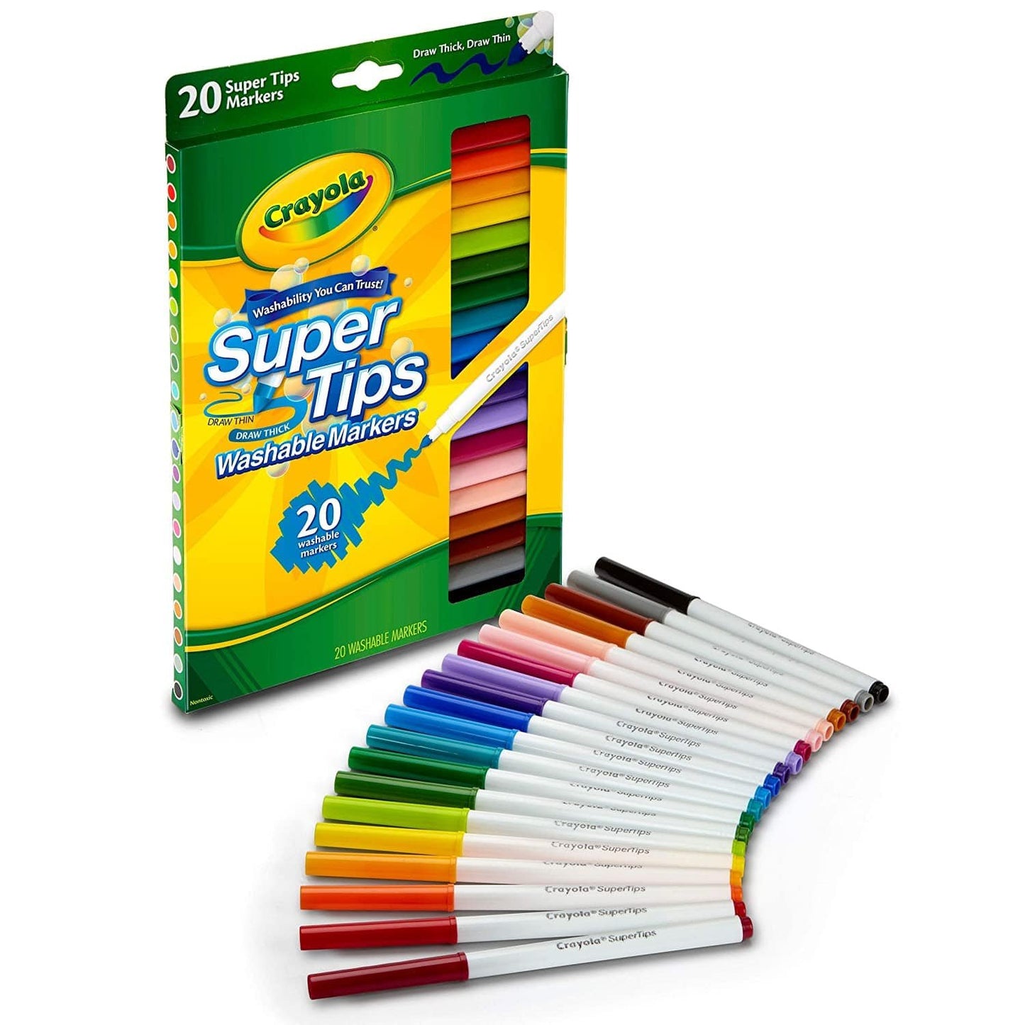 Washable Super Tips Markers,20 Count | Crayola