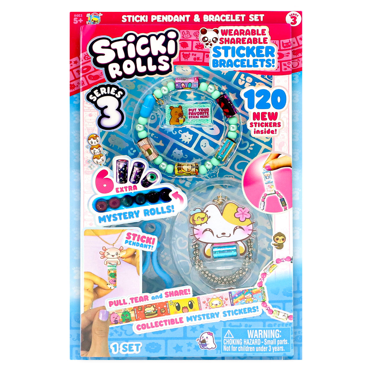 Sticki Rolls Series 3 Sticki Pendant & Bracelet - Cora & BeeBee