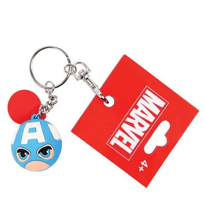 Captain America 3D Keychain – Vibrant Detailed Marvel Character Accessory with Metal Ring & Clasp