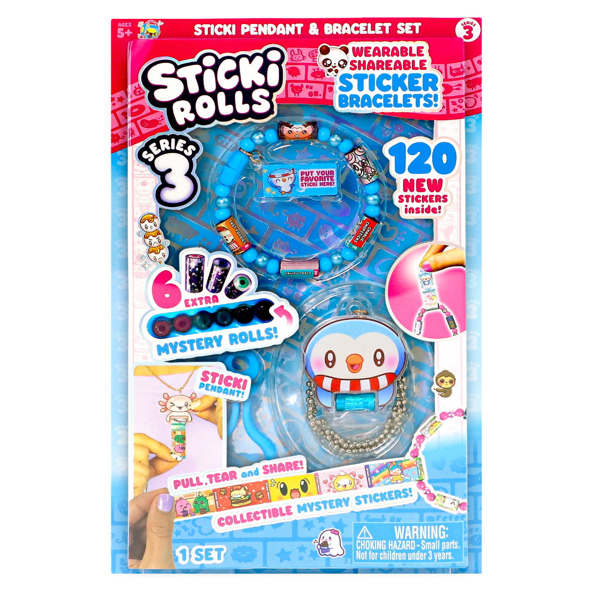 Sticki Rolls Series 3 Sticki Pendant & Bracelet - Chillin Charlie