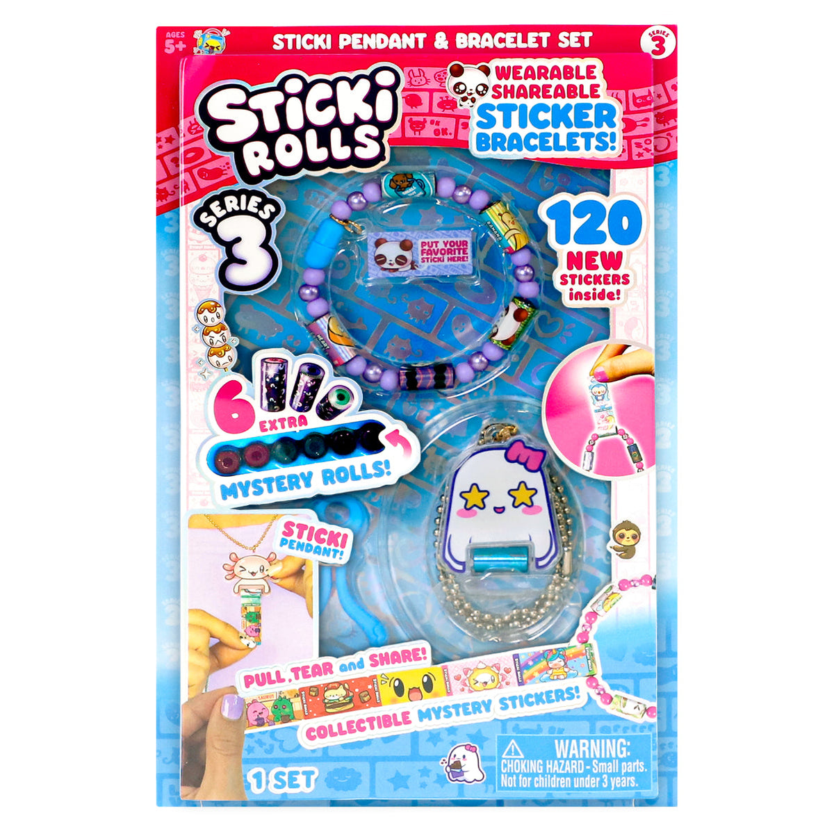 Sticki Rolls Series 3 Sticki Pendant & Bracelet - BooBoo