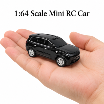 TRASPEED 1:64 Mini RC SUV – Black Metal Body, 2.4GHz Remote & App Control