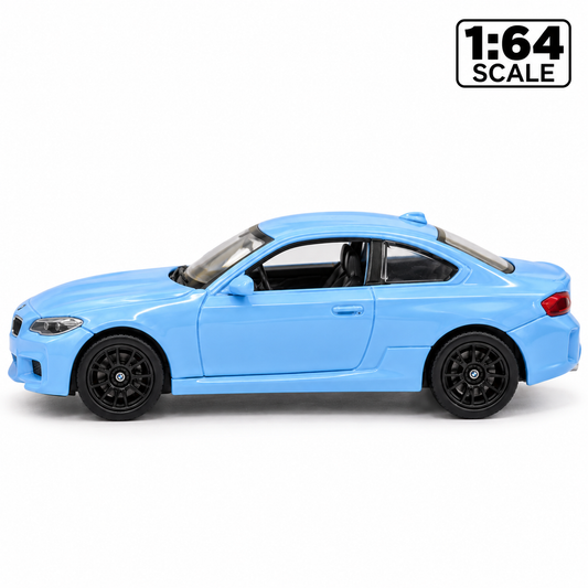 Welly 1:64 BMW M2 Coupe Light Blue Die-Cast Model Car