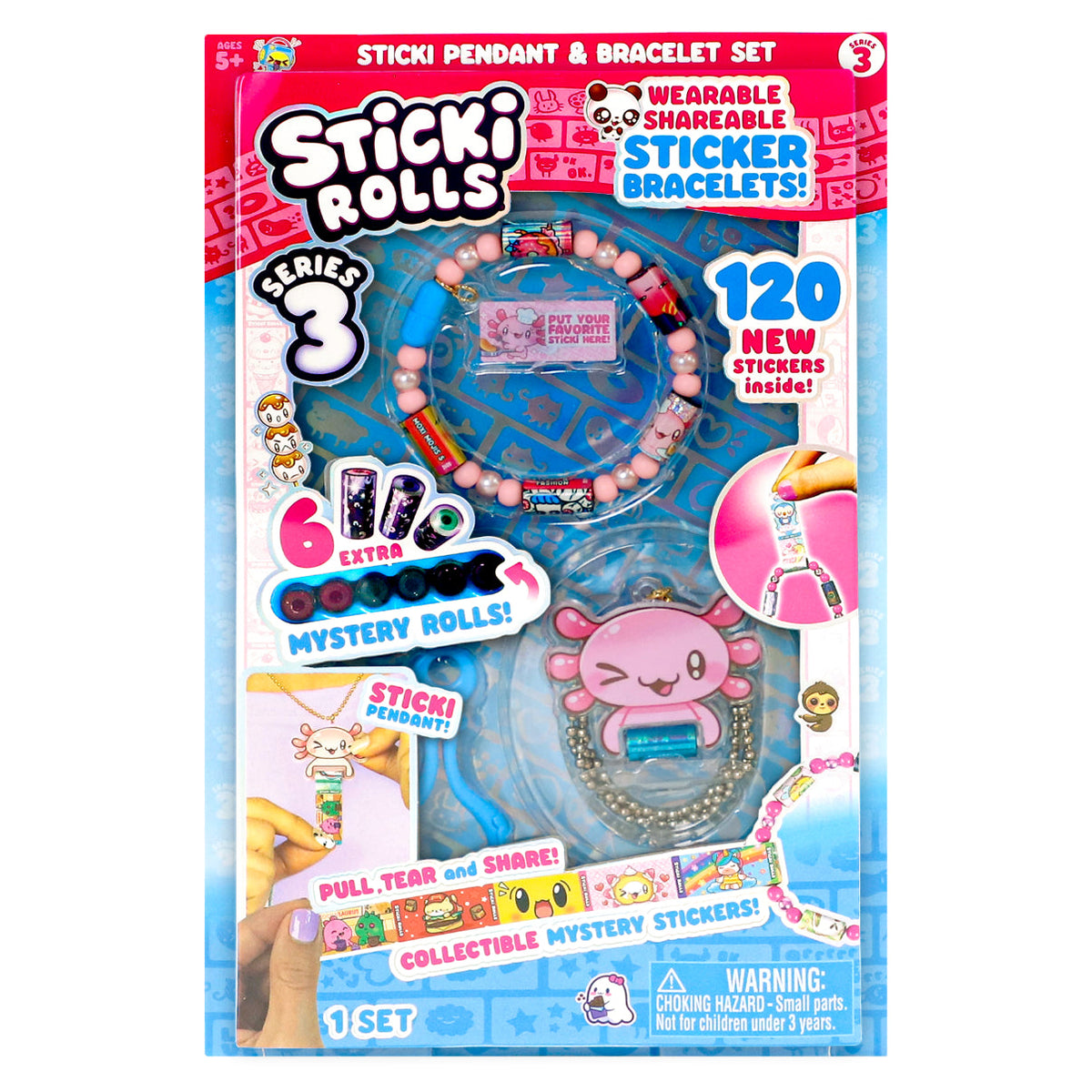 Sticki Rolls Series 3 Sticki Pendant & Bracelet - Happy Axie