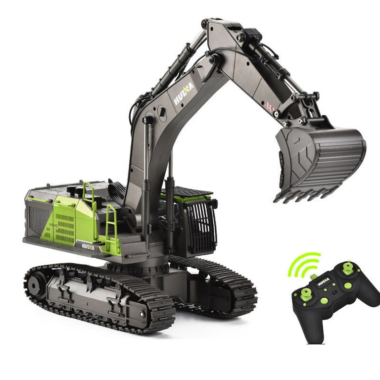 HUINA 1593 RC Excavator 1:14 Metal Alloy Engineering Crawler Tractor 2.4G Electric Remote Control Car Rc Vehicle Toy