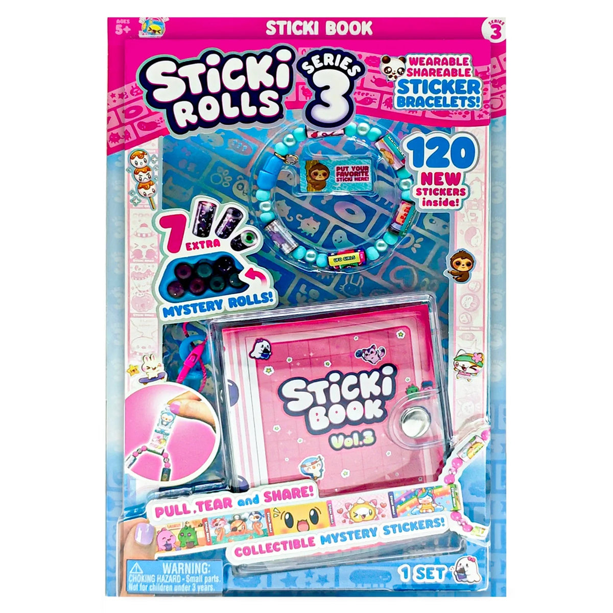 Sticki Rolls Sticki Book Vol. 3 & Exclusive Sticki Bracelet Series 3