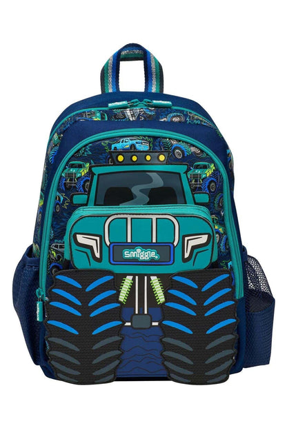 Smiggle School Bag Monster Truck Colorful Stylish 14 Inch Backpack for Kids