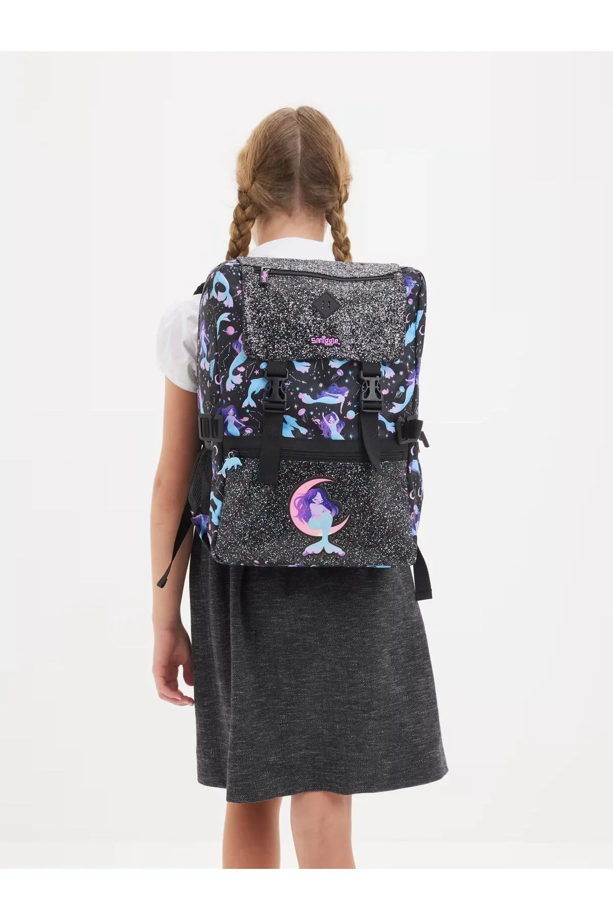 Smiggle School Bag : Mermaid Colorful & Stylish 18 Inch Backpack for Kids - Jaiman Toys