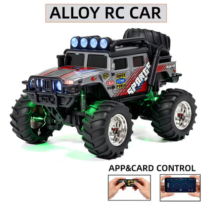 TRASPED HG4-525 Mini RC Off-Road Rock Crawler Truck – Metal Body, 2.4GHz Remote & App Control, LED Lights