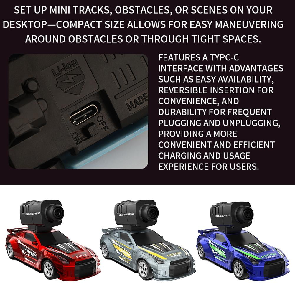 Q-Version 1:64 Scale 4WD Drifting RC Camera Car | WiFi FPV App-Controlled Racing Drift Car | GB7027 PRO