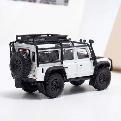 Decode Land Rover Defender 4x4 – White with Accessories | 1:64 Diecast Model Car- 5 Colors
