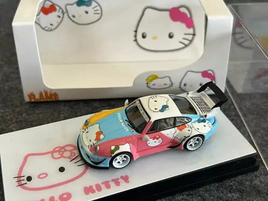 HELLO KITTY 1/64 SCALE DIECAST CAR MODEL BY FLAME - Jaiman Toys