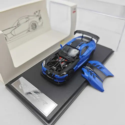 Hone Model 1:64 Dodge Viper ACR Competition Blue Diecast Model Car | Premium Racing Edition Collectible