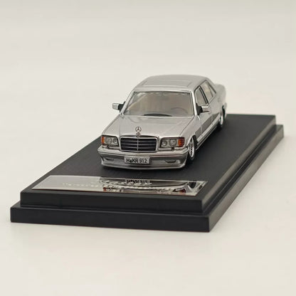 MERCEDES BENZ 560SEL W126 Silver 1/64 Diecast Car 6Gen Silver Low-Lung Edition MODEL BY MASTER - Jaiman Toys