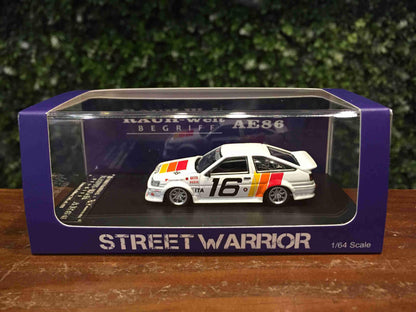 Street Weapon 1:64 AE86 RWB 16" White Diecast Model Cars Limited - Jaiman Toys