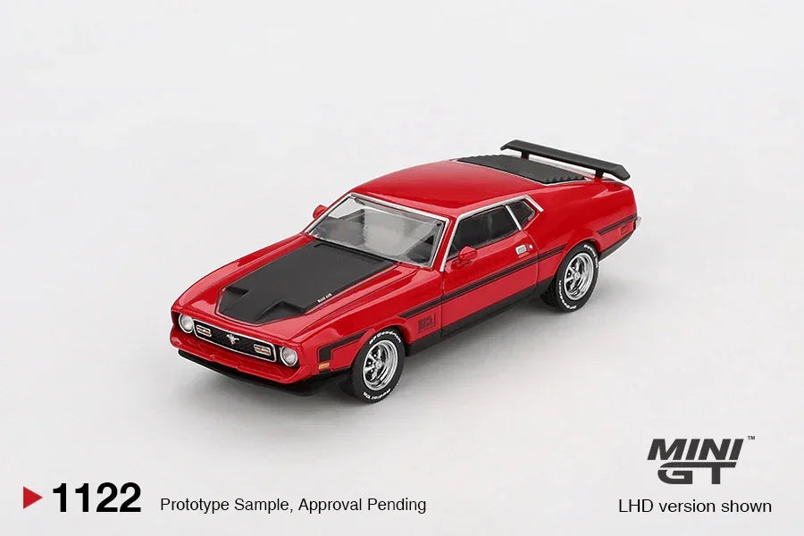 ミニカー GEOGE DOTY'S '71 MUSTANG Mini GT 1:64 Scale Ford Mustang Mach 1 1971 Race Red Die-Cast