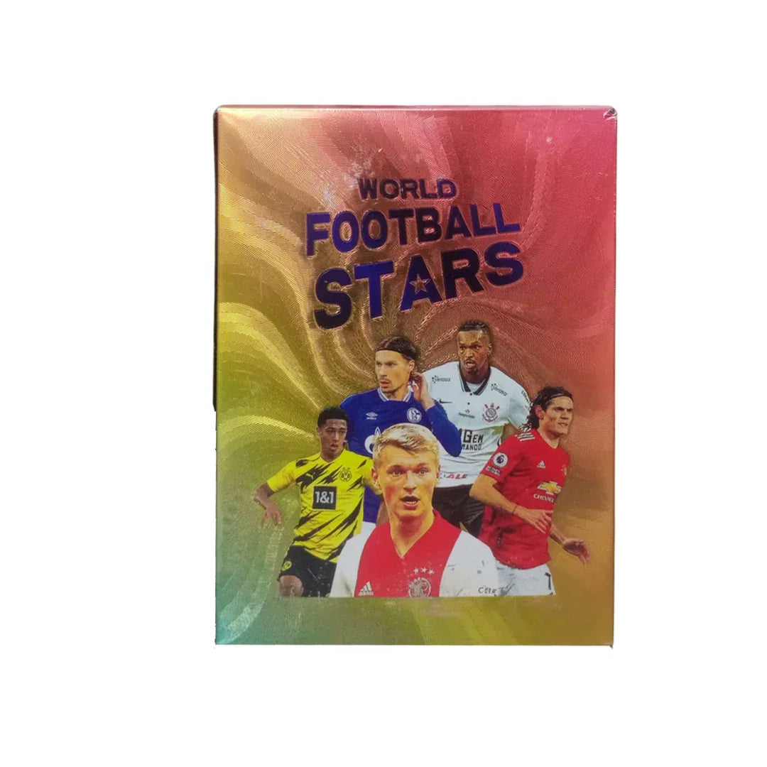 Football Super Stars Card Set – 55PCS Coloured Football Star Cards | English Limited Edition Collector’s League Cards Gift for Kids & Fans - 1 Piece - Jaiman Toys