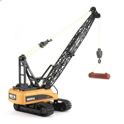 HUINA 1572 1:14 RC Crawler Crane | 15CH 2.4GHz Metal Alloy Construction Crane with 680° Rotation Engineering Construction Truck