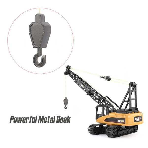 HUINA 1572 1:14 RC Crawler Crane | 15CH 2.4GHz Metal Alloy Construction Crane with 680° Rotation Engineering Construction Truck