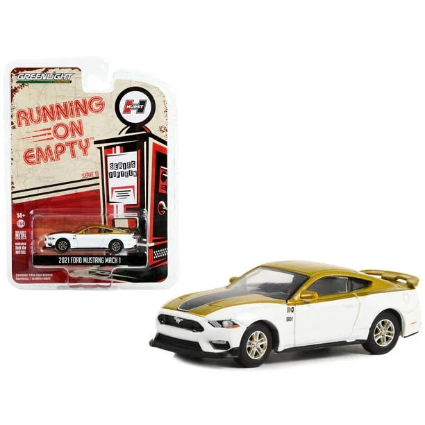 Greenlight Running on Empty – 2021 Ford Mustang Mach 1 (Hurst Livery, Series 15) 1:64 Scale Die-Cast Car - Jaiman Toys