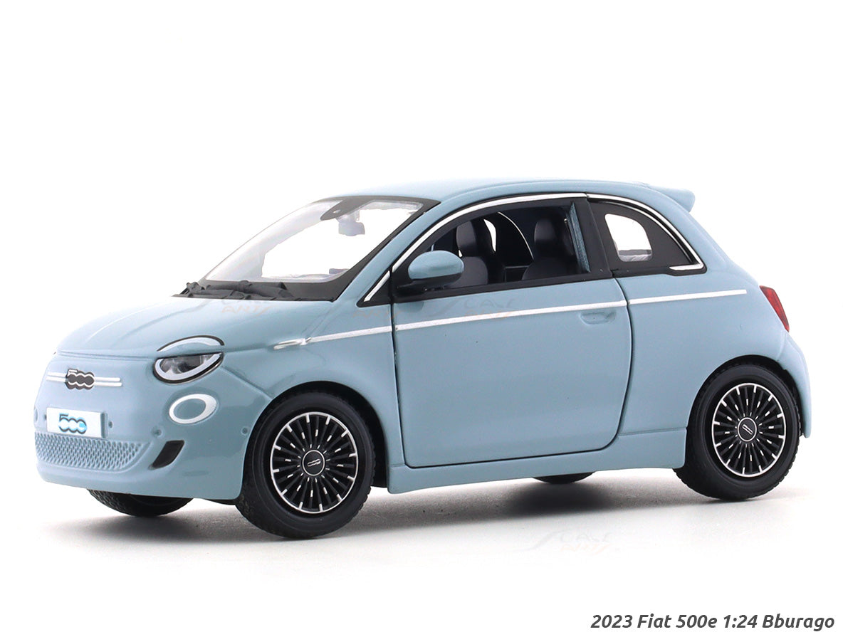 Bburago 1:24 Fiat 500e (2023) Diecast Model Car – City Car Collectible with Window Display Box