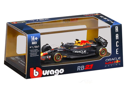 Bburago 1:64 Oracle Red Bull Racing RB21 #1 Max Verstappen Bahrain GP 2025 Diecast Formula 1 Car