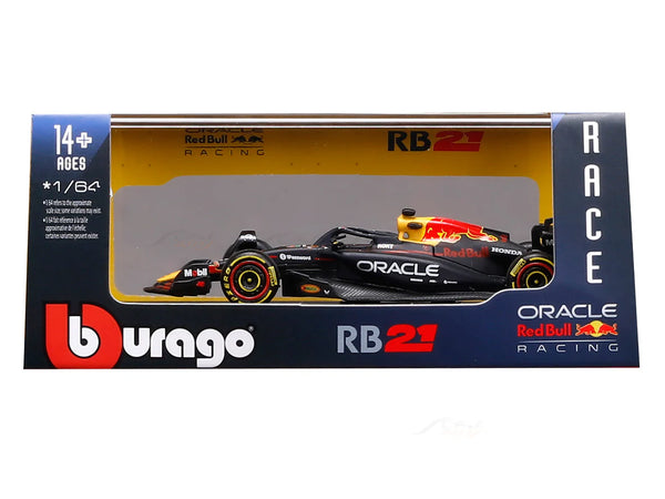 Bburago 1:64 Oracle Red Bull Racing RB21 #1 Max Verstappen Bahrain GP 2025 Diecast Formula 1 Car
