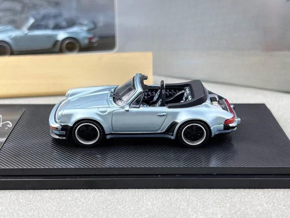 Rhino Model 1:64 Scale Singer 930 Turbo Study Cabriolet Convertible – Ice Blue Diecast Car Model - Jaiman Toys