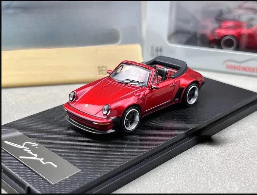 Rhino Model 1:64 Scale Singer 930 Turbo Study Cabriolet Convertible – Red Diecast Car Model - Jaiman Toys