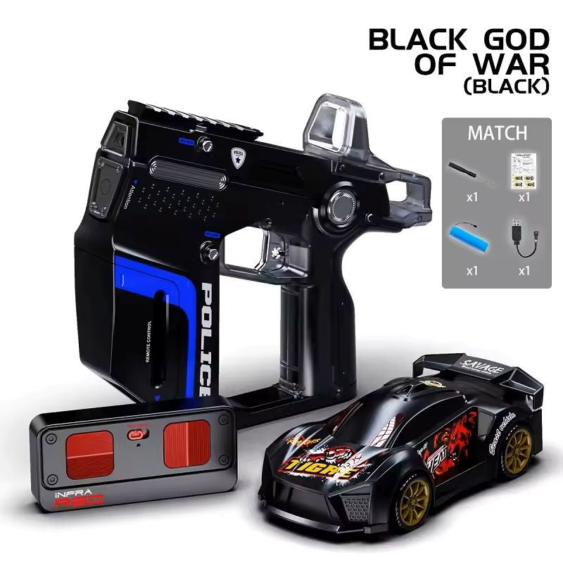 3-in-1 Racing RC Car with Controller Gun | 2.4GHz Remote Control Car with Lights & Music for Kids 6+