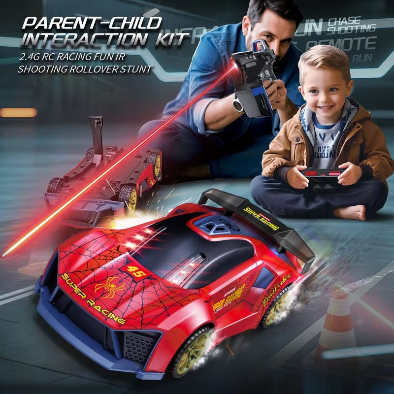 3-in-1 Racing RC Car with Controller Gun | 2.4GHz Remote Control Car with Lights & Music for Kids 6+