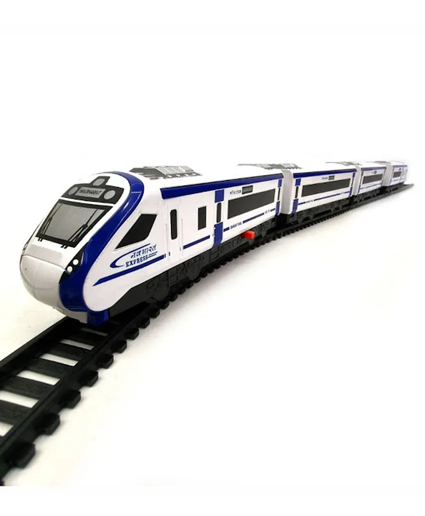 Centy Nav Bharat Electric Blue Express Battery Operated High Speed Toy Train Set with Track Changer – 3+ Years