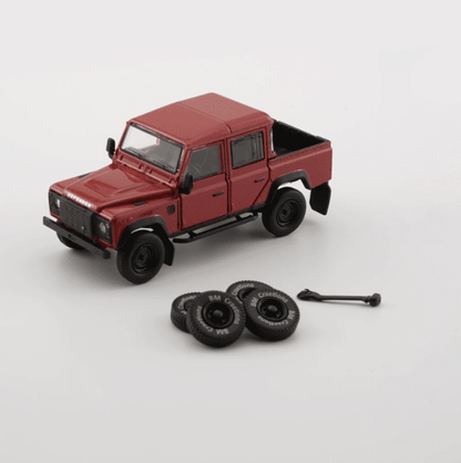 BM Creations 1:64 Land Rover Defender 110 Pick Up Diecast Model Car | Premium Collectible with Opening Parts | Two Color Variants